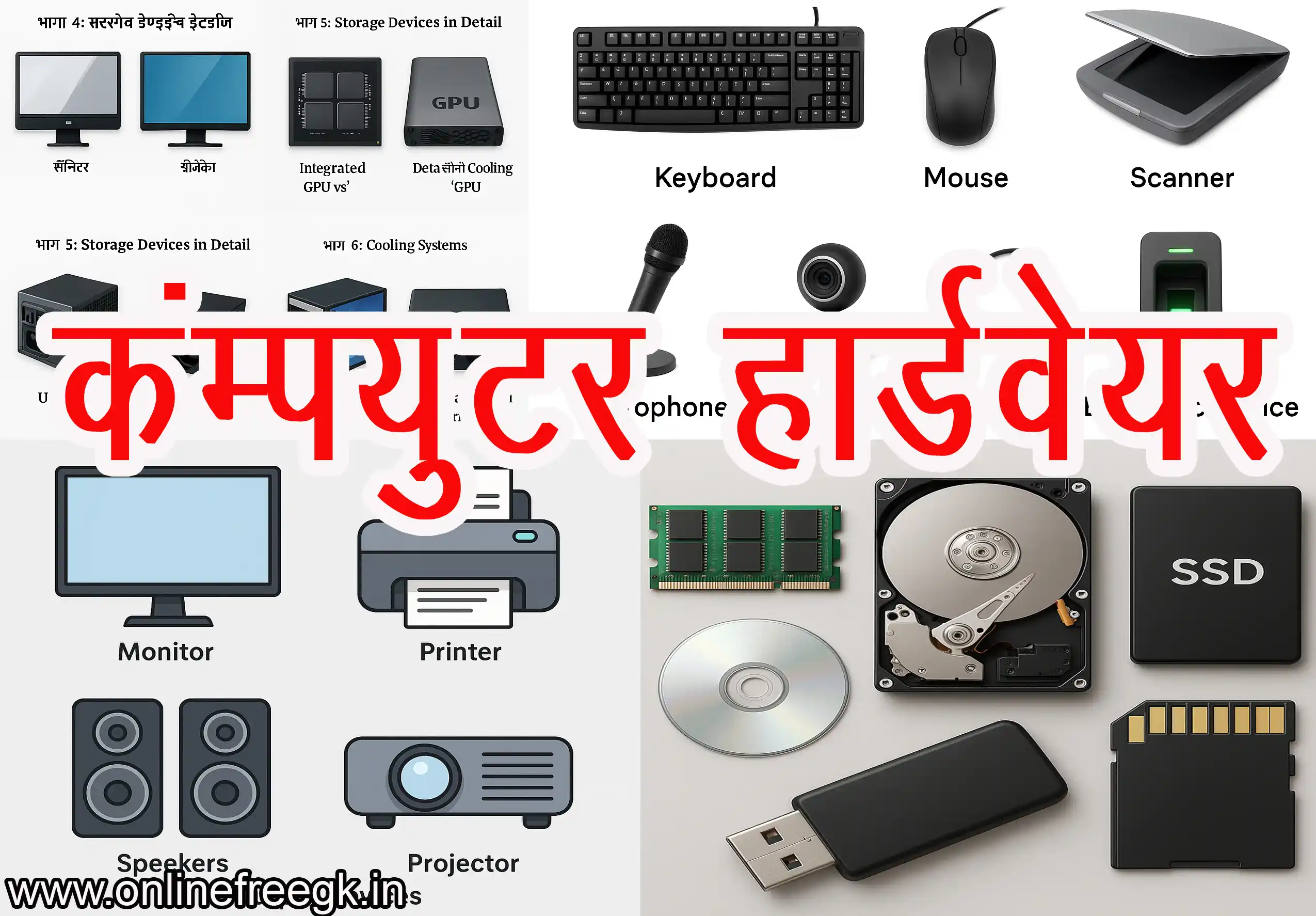 कंप्यूटर हार्डवेयर – सम्पूर्ण मार्गदर्शिका | कंप्यूटर पार्ट्स, प्रकार और कार्य